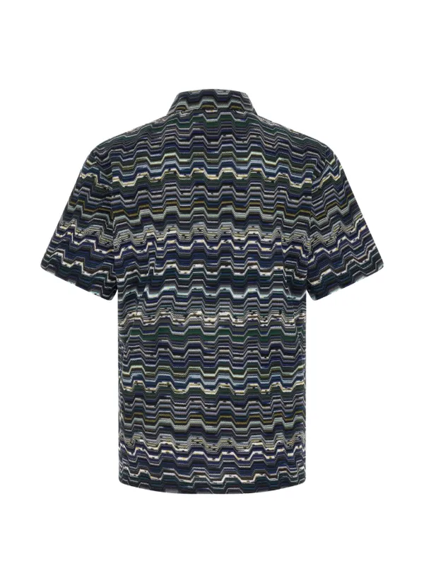 Missoni zig-zag-pattern Polo Shirt | Blue | FARFETCH UK