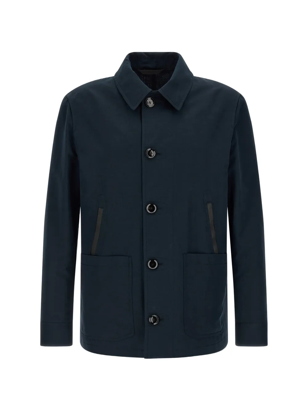 Brioni button leather pocket jacket | azul | Image 1