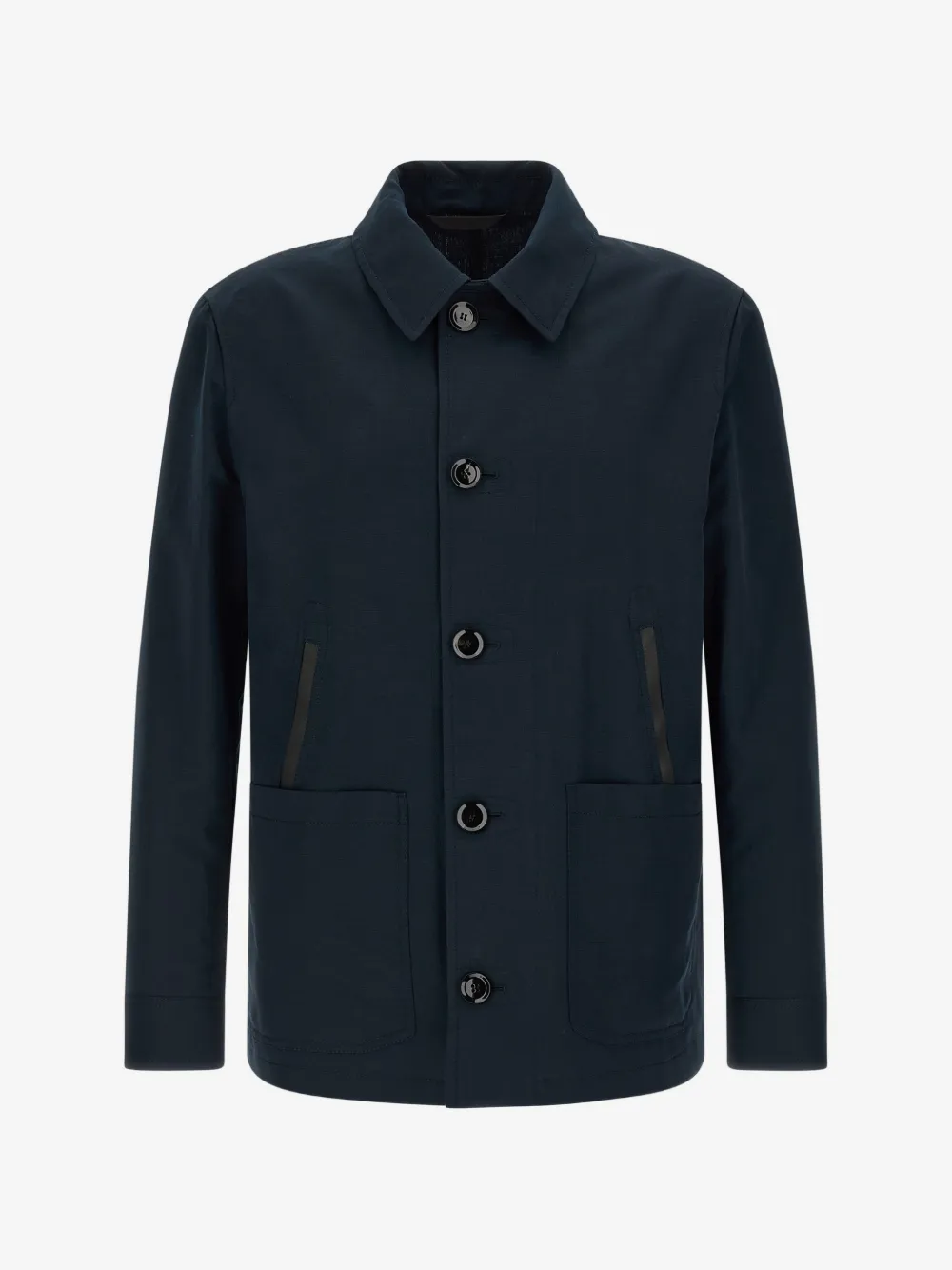 Brioni button leather pocket jacket | Blue | Image 1