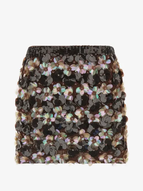 P.A.R.O.S.H. jupe à fleurs en sequins
