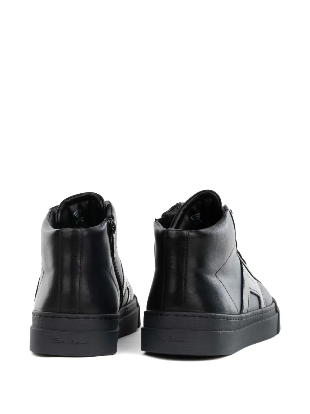 Santoni leather sneakers Blauw