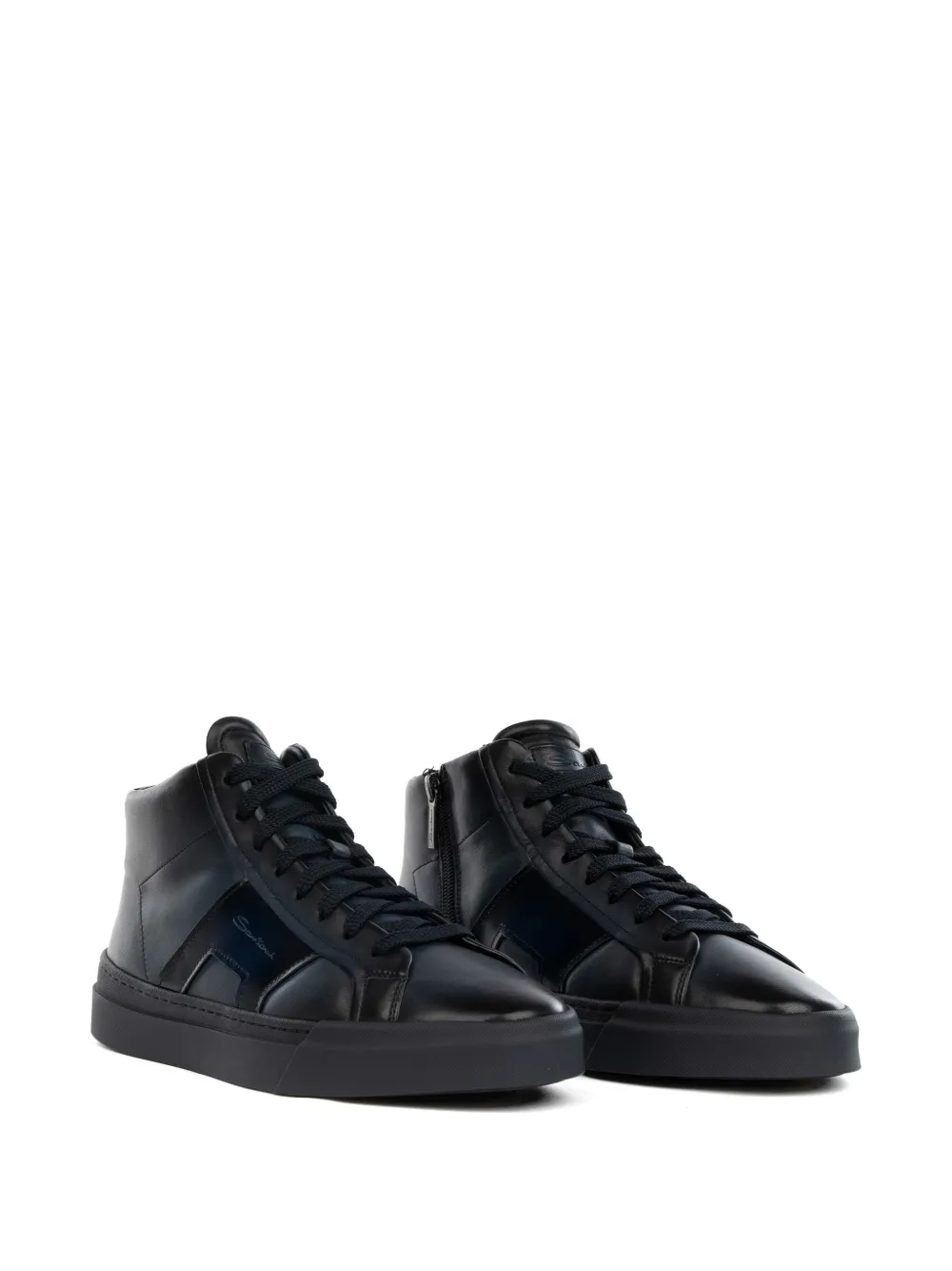 Santoni leather sneakers Blauw
