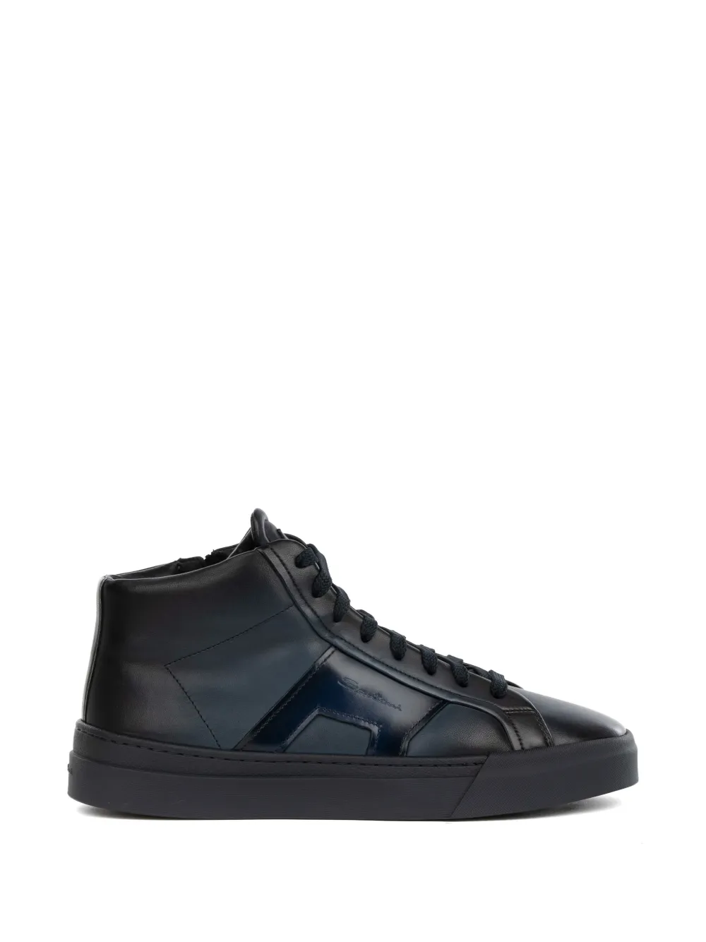 Santoni leather sneakers Blauw
