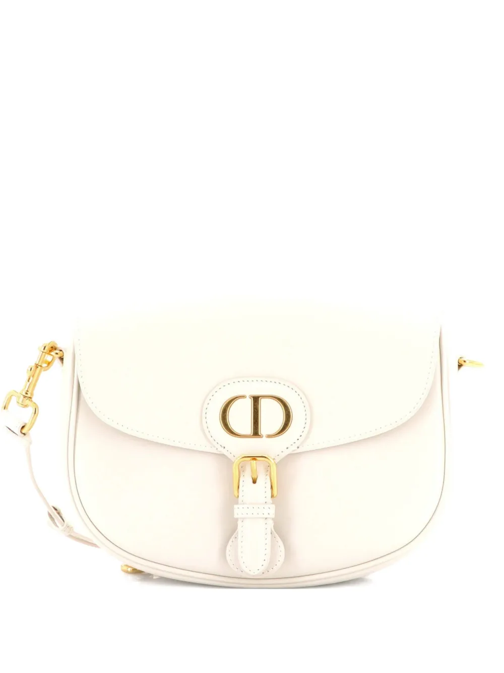 Christian Dior Pre-Owned Bobby Flap Bag Leather Medium crossbody bag - Bianco