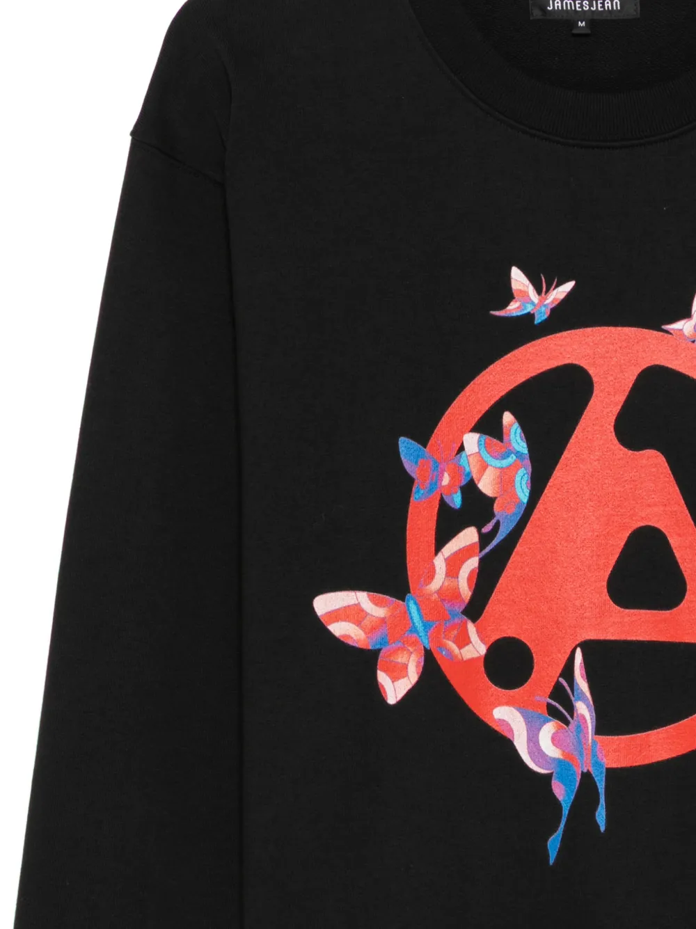 PEACE AND AFTER Sweater met vlinderprint Zwart
