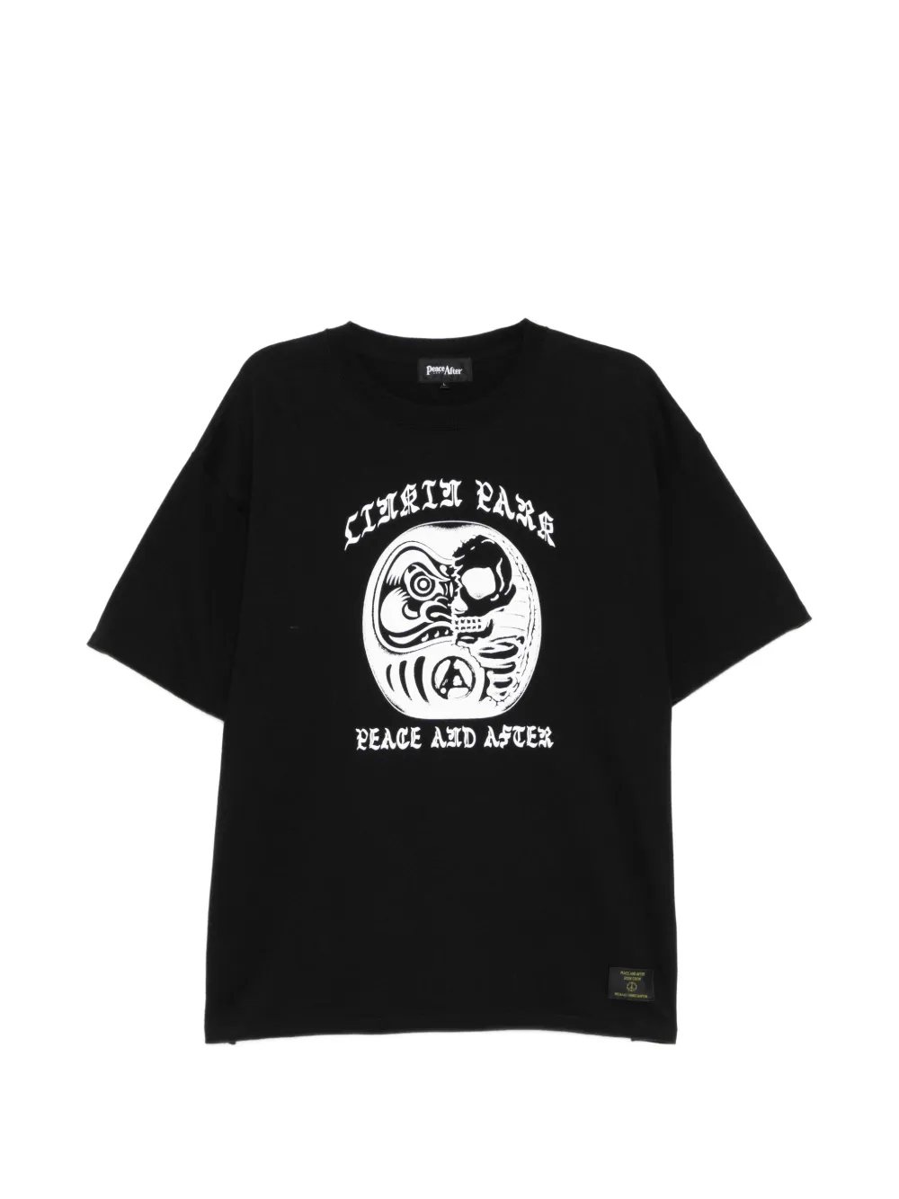 PEACE AND AFTER T-shirt con stampa - Nero