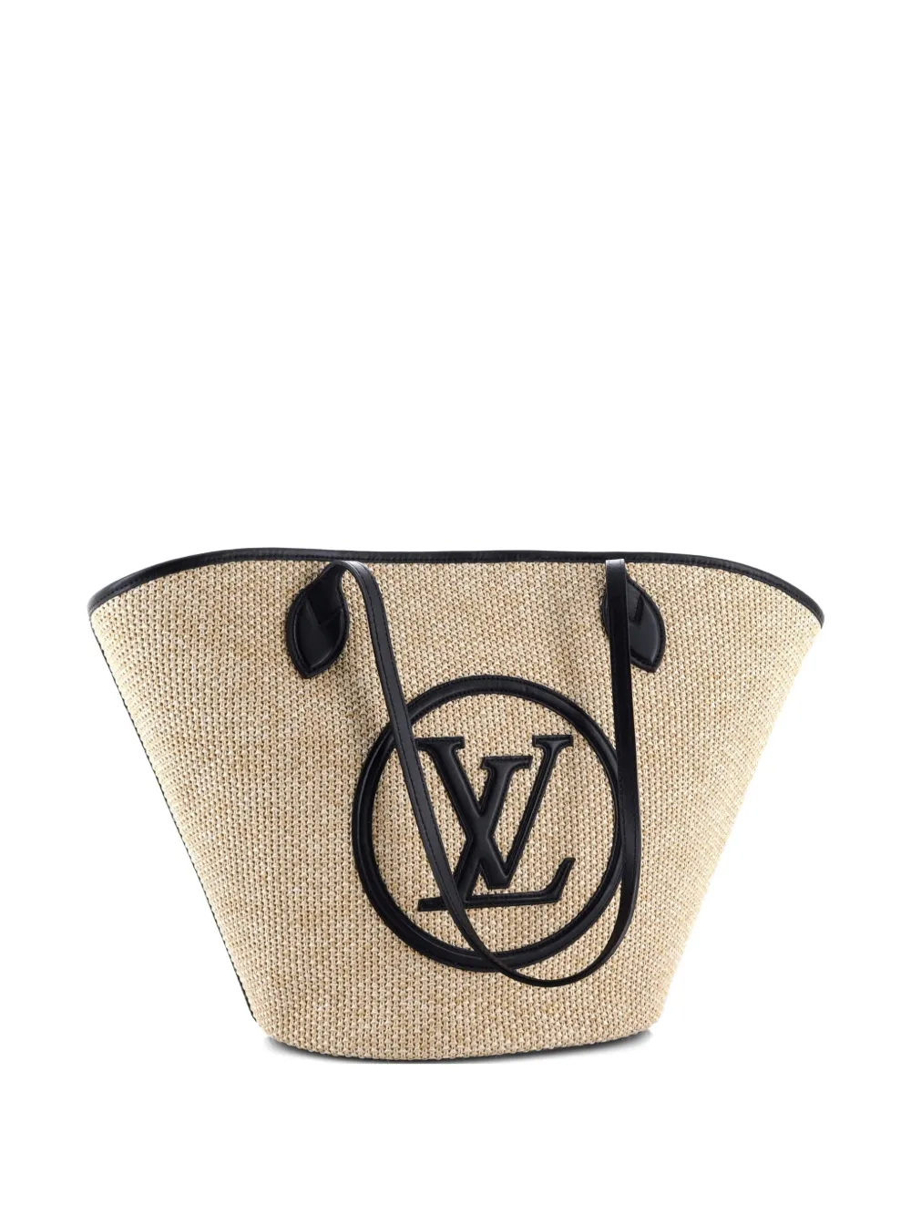 Louis Vuitton Pre-Owned Saint Jacques NM Handbag Raffia and Leather shoulder bag - Nero