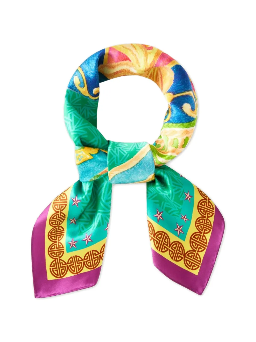Shanghai Tang Foulard sjaal met bloemenprint Groen
