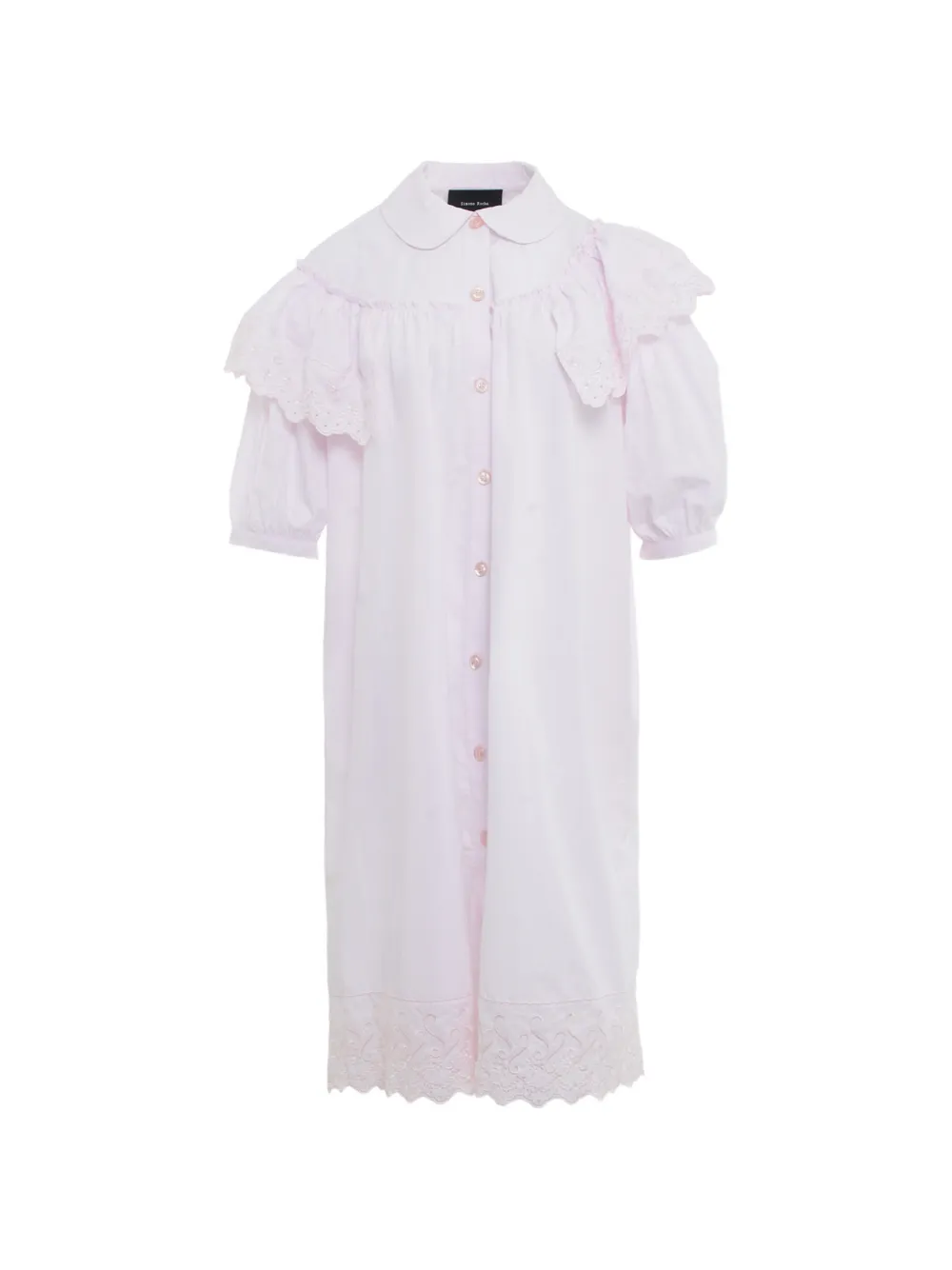 Simone Rocha broderie-anglaise ruffled midi dress - Rosa