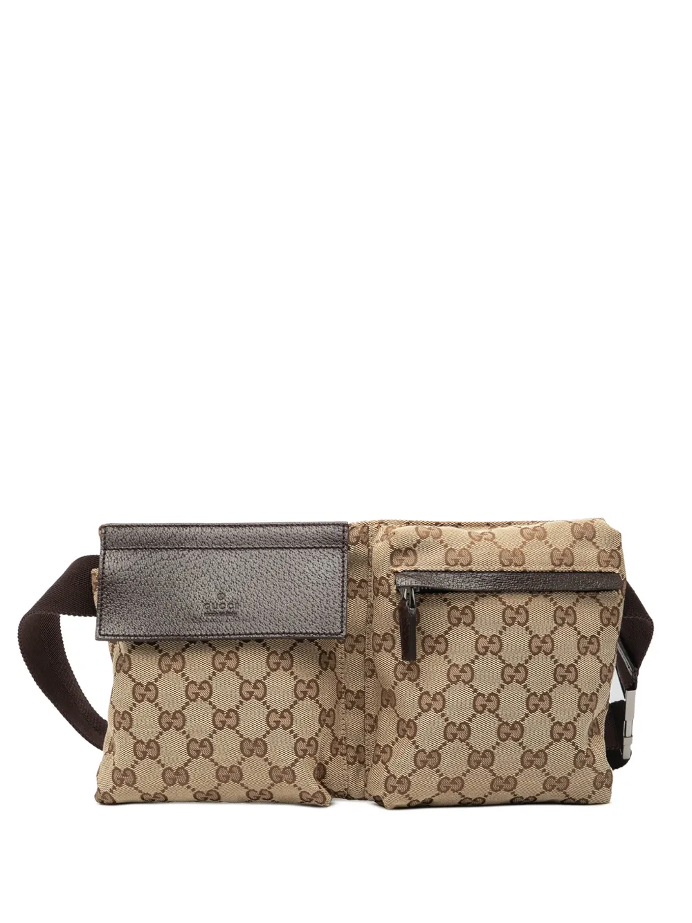 Gucci Pre-Owned Marsupio Double Pocket in tela GG con tasche 2000-2015 - Marrone