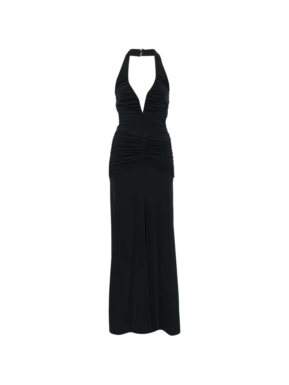 BABYLON V-neck ruched maxi dress