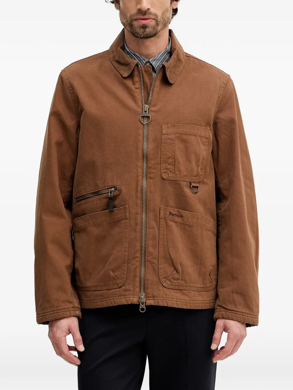 Barbour Cove zip-up pocket jacket - Marrone