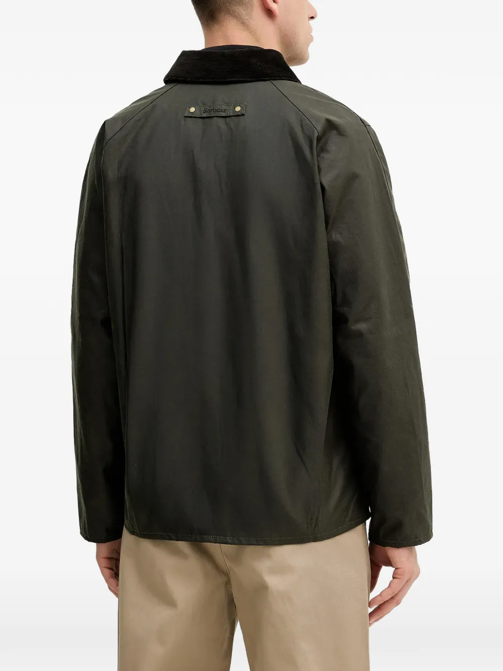  Barbour Short Lorden Corduroy-collar Jacket - Green 