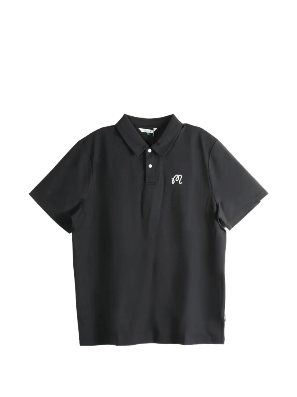Malbon Golf button embroidered polo shirt – Black