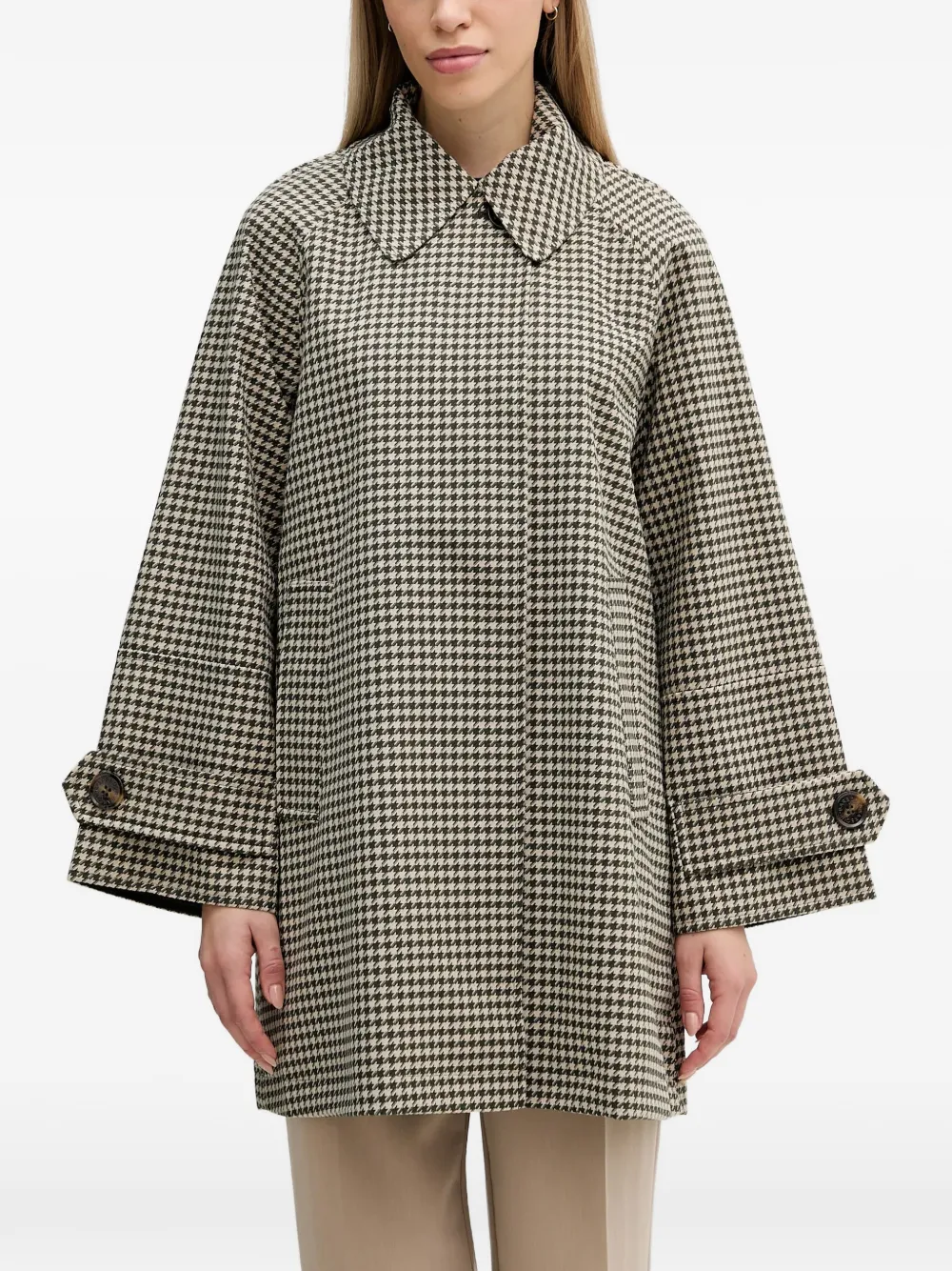 Barbour Kennedy Houndstooth zip-up coat - Neutrals