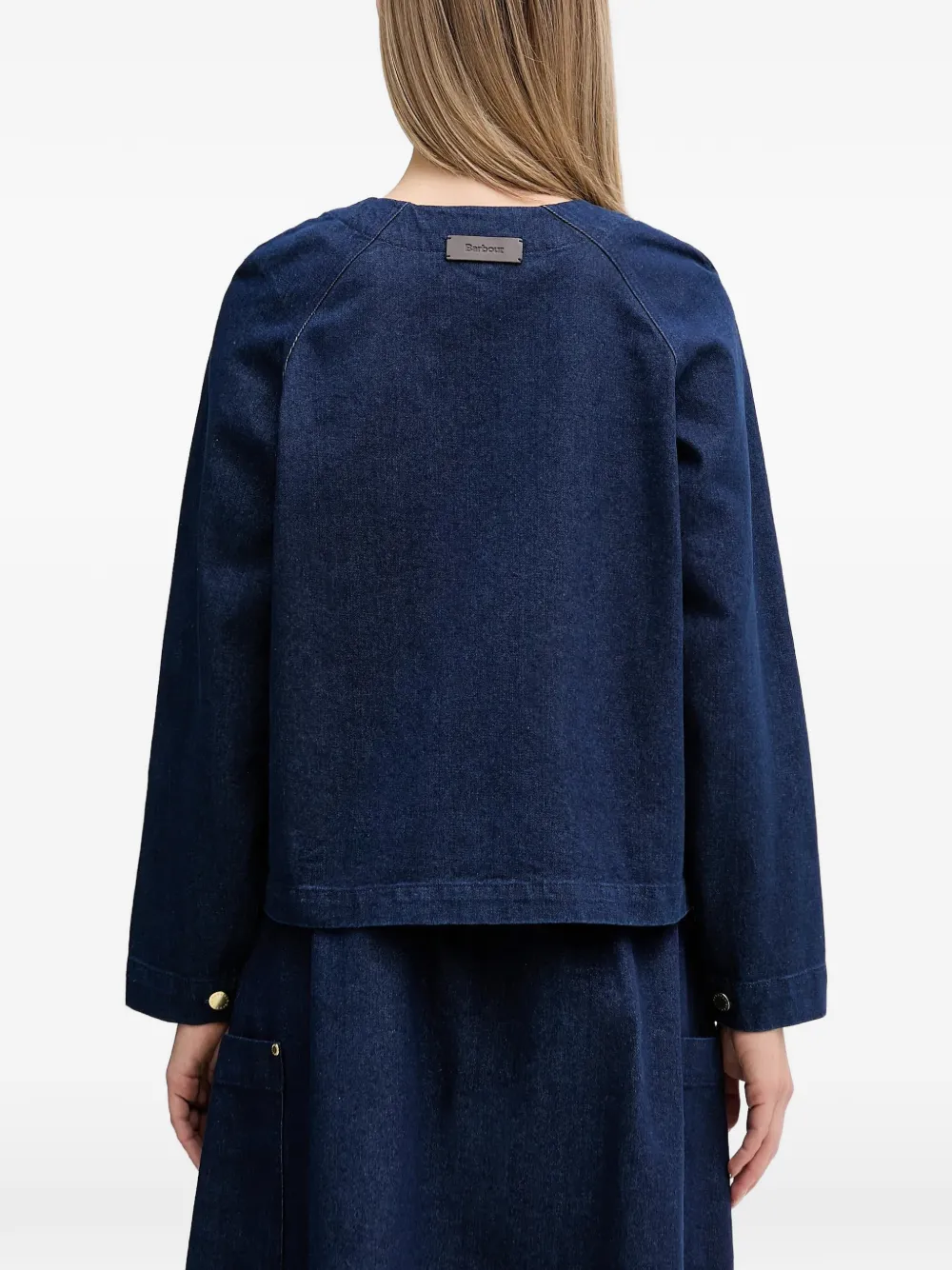  Barbour Saima Zip-up Denim Jacket - Blue 