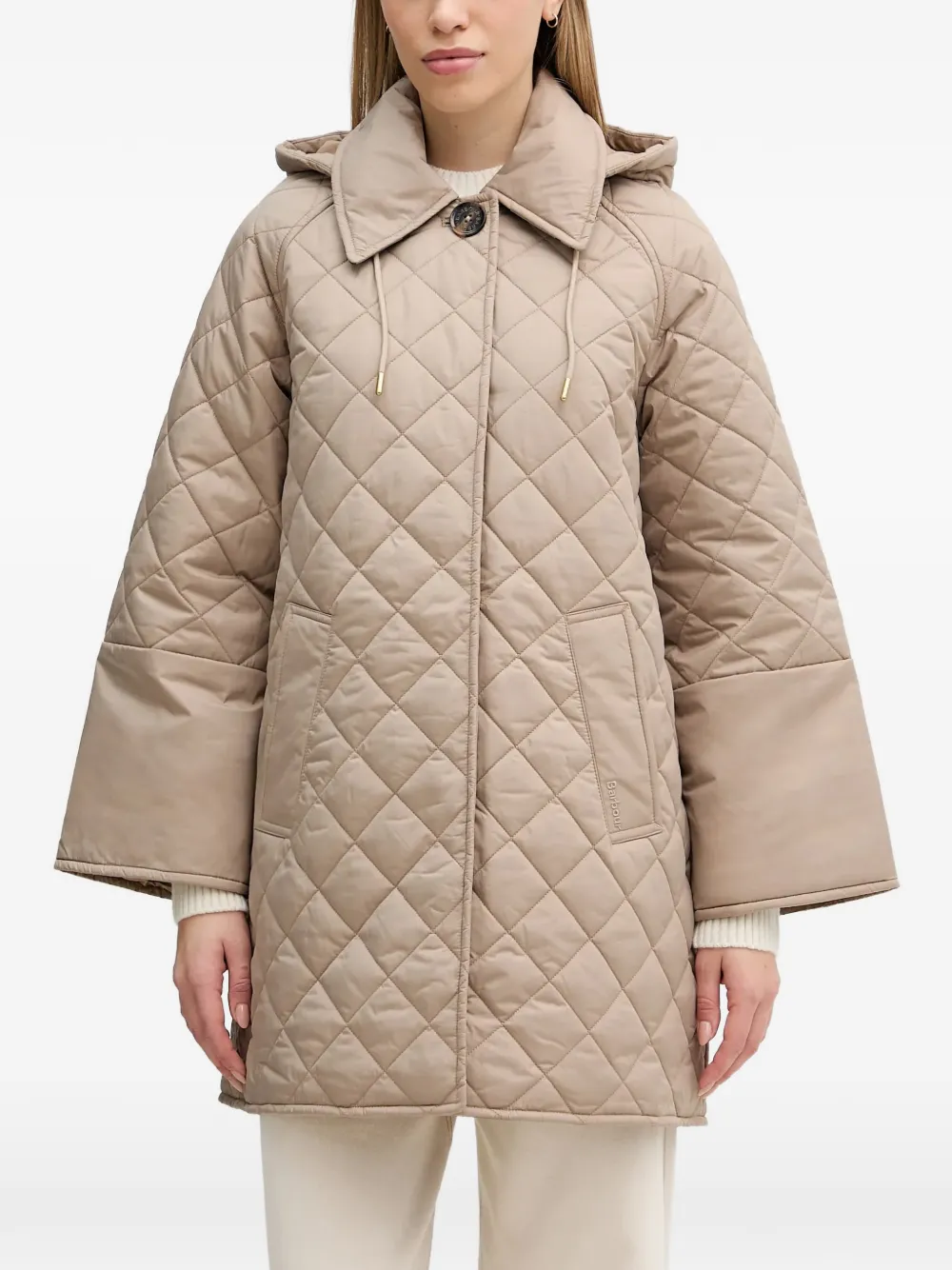 Barbour Cara quilted hooded coat - Toni neutri