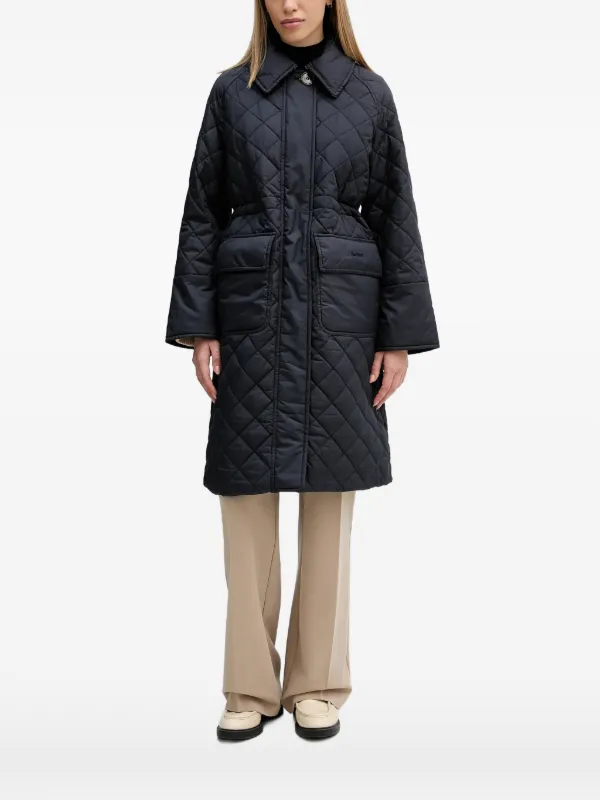 Barbour Aishling Quilted Coat | Blue | FARFETCH ZA