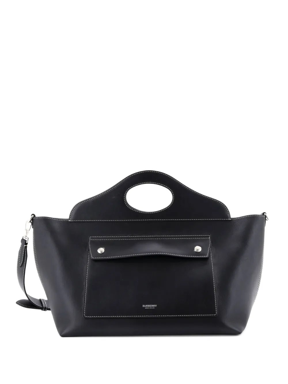 Burberry Pre-Owned Soft Pocket Leather Small tote bag - Nero