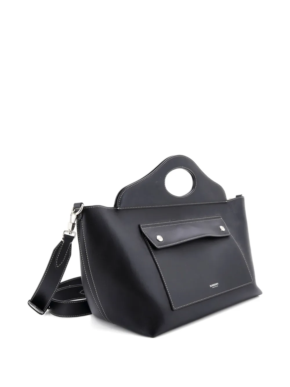 Soft Pocket Leather Small Tote Bag