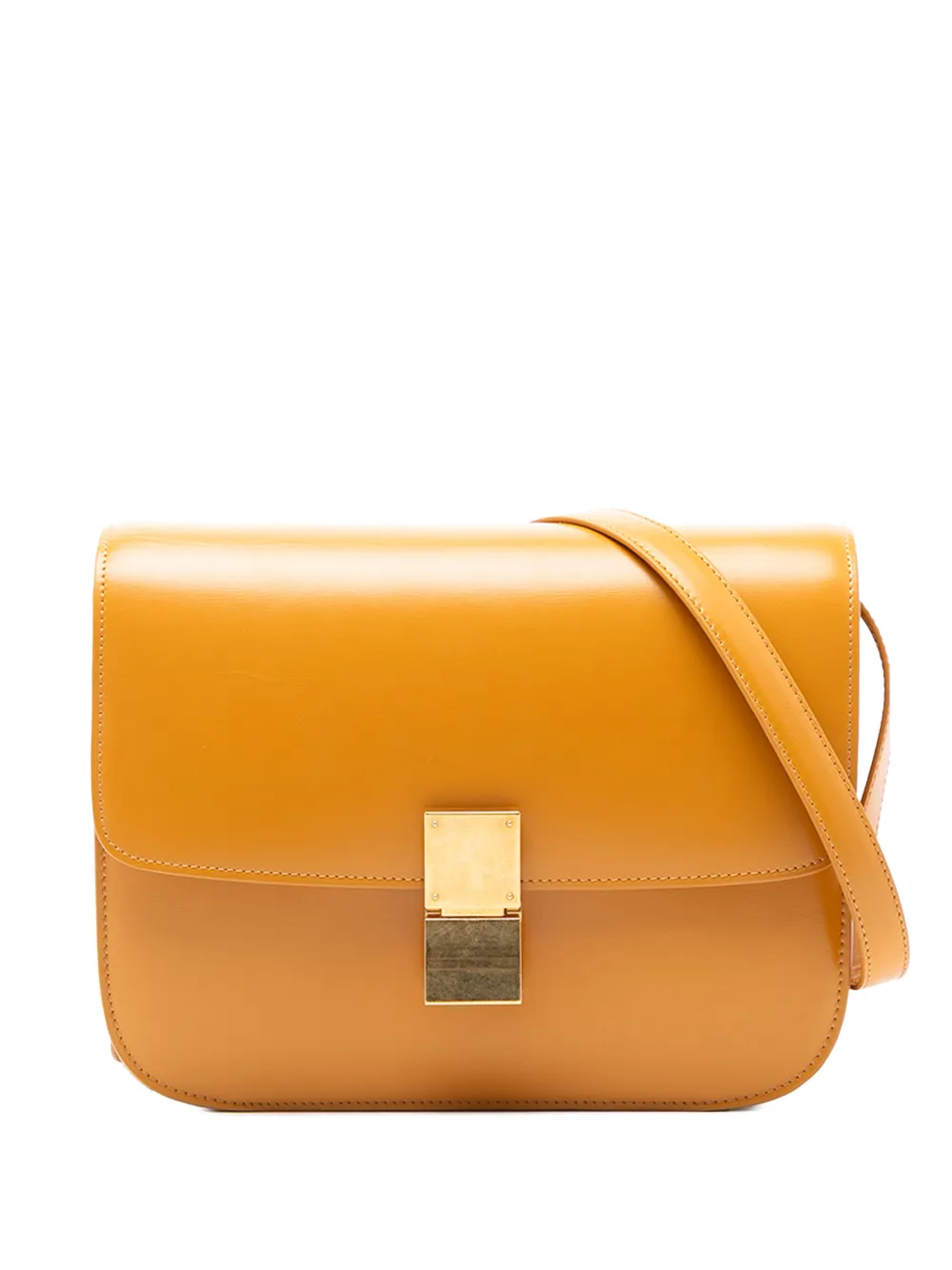 Celine Pre-Owned 2019 Medium Calfskin Classic Box crossbody bag - Arancione