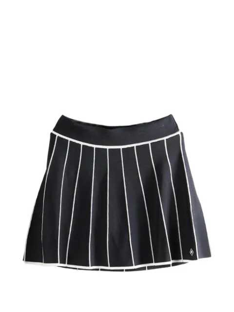 Malbon Golf striped pleated mini skirt