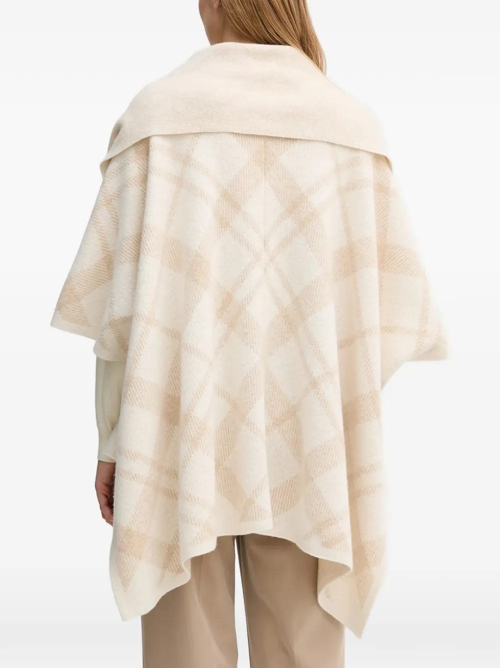  Barbour Vienna Plaid Button Cape - Neutrals 
