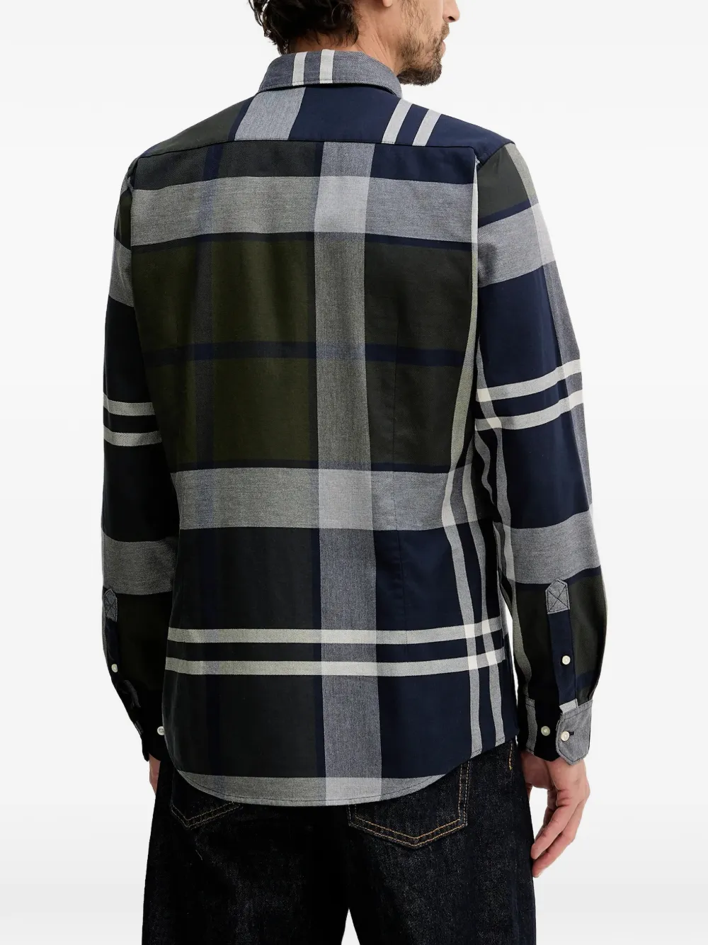 Barbour Dunoon geruit overhemd met zak Groen