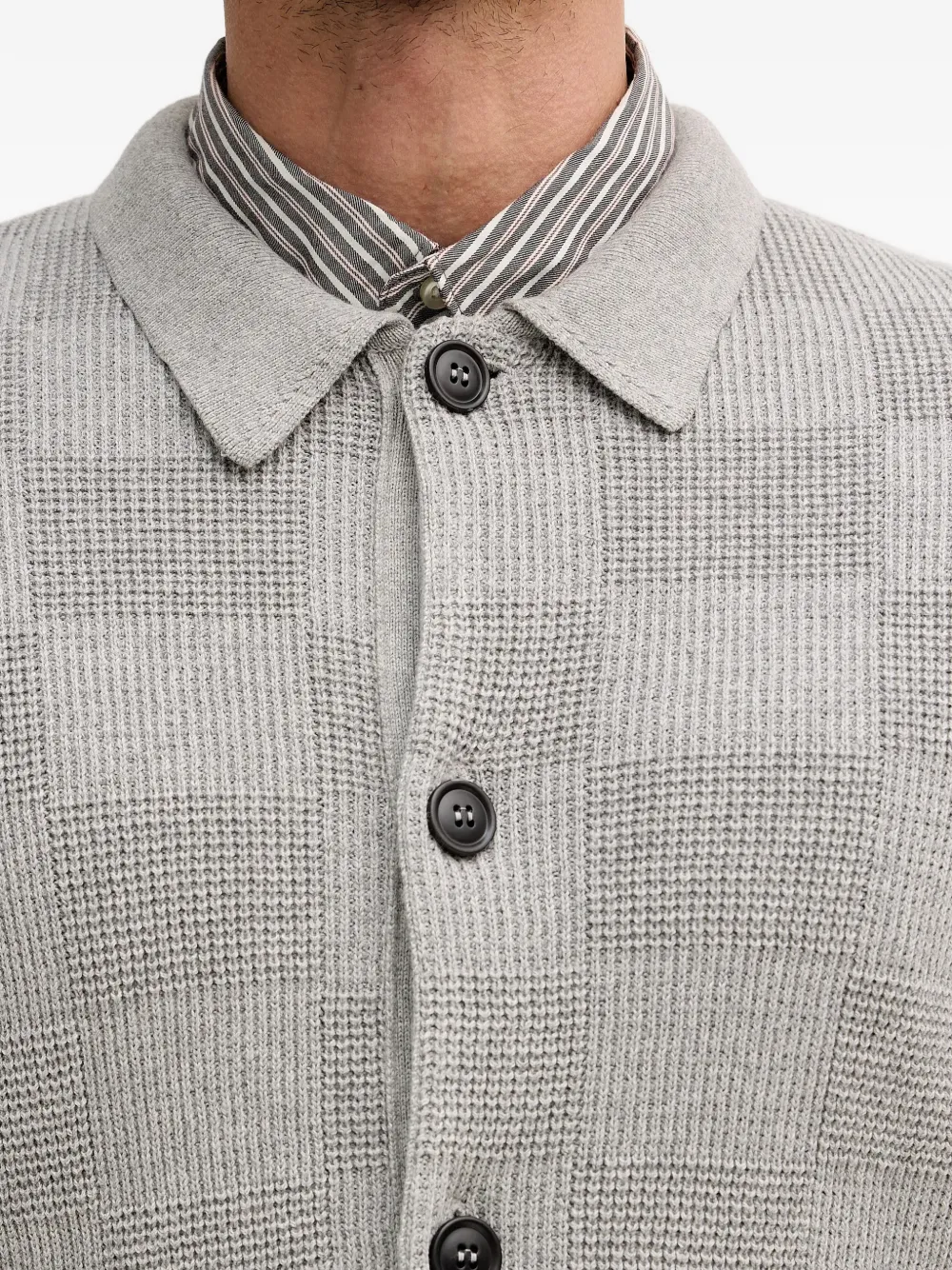 Barbour Geruit vest met knopen Grijs