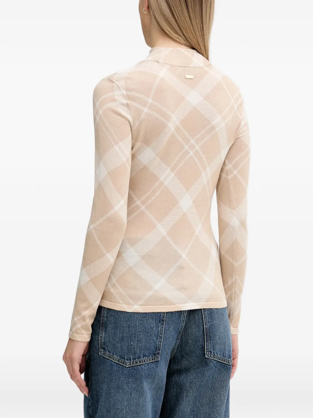  Barbour Savannah Argyle High-neck Top - Neutrals 