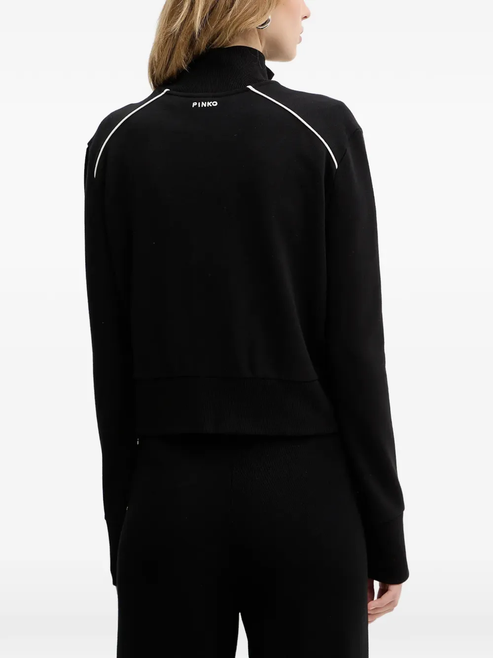 PINKO Trainingsjack met geborduurd logo Zwart