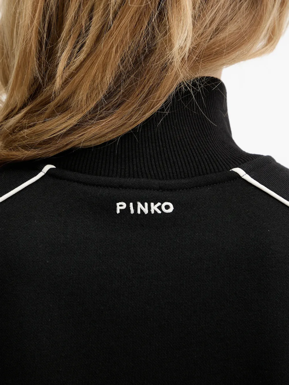 PINKO Trainingsjack met geborduurd logo Zwart