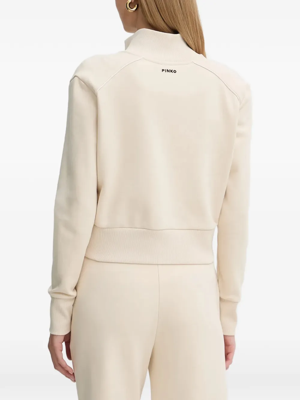  Pinko Zip-up Sweat Jacket - Neutrals 