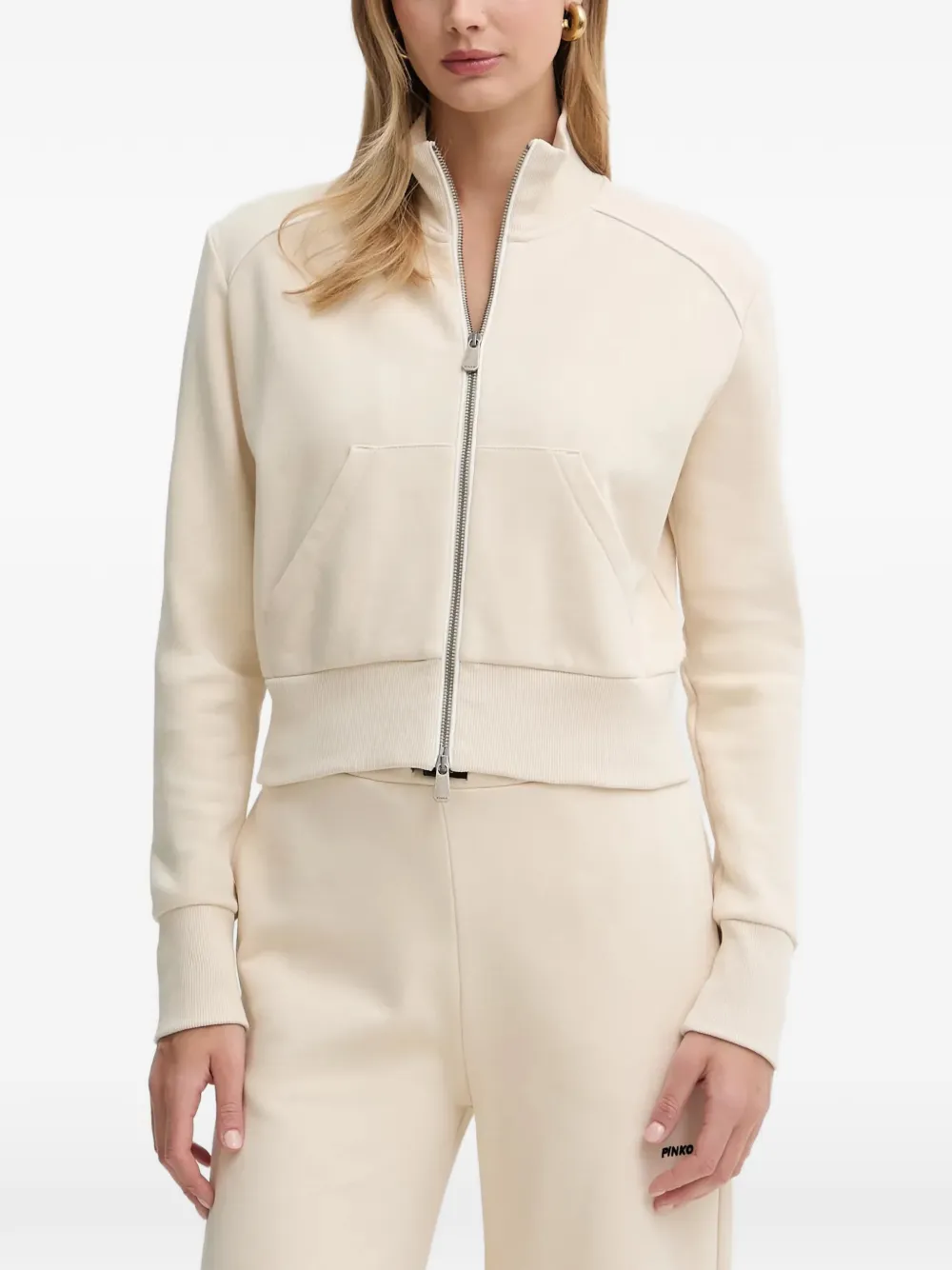 PINKO zip-up sweat jacket - Toni neutri
