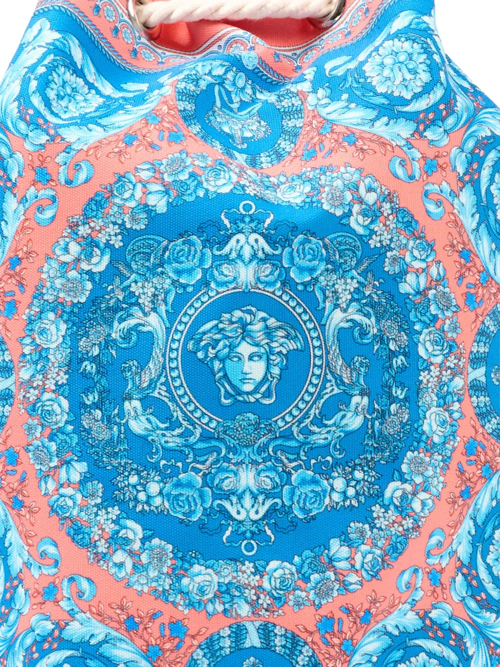 Versace Kids Electric Barocco Medusa tas met bloemenprint Blauw