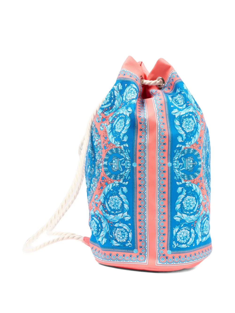 Versace Kids Electric Barocco Medusa tas met bloemenprint Blauw