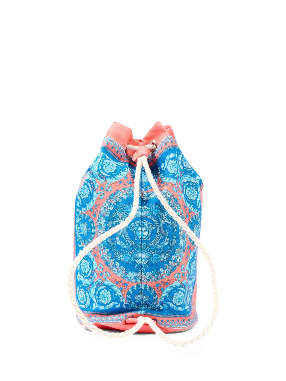 Versace Kids Electric Barocco medusa floral bag - Blu