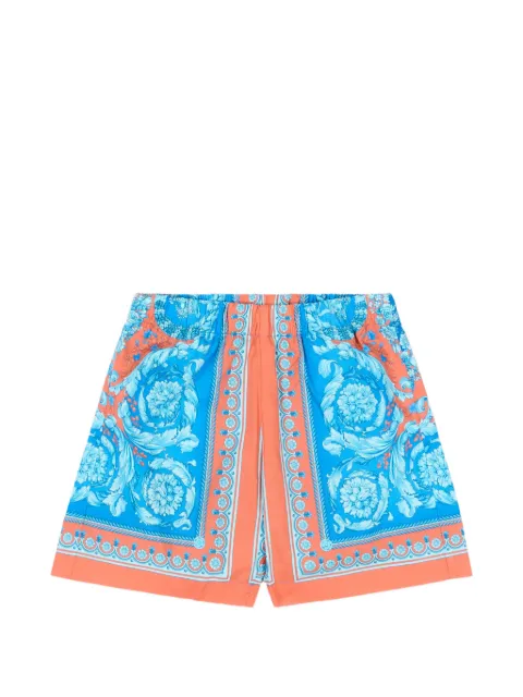 Versace Kids Electric Barocco floral baby shorts