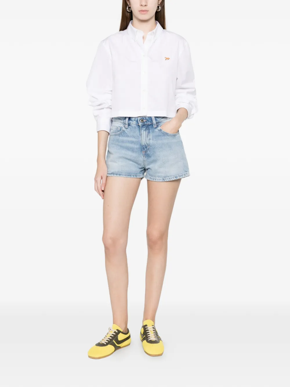  Icon Denim Five-pocket Shorts - Blue 