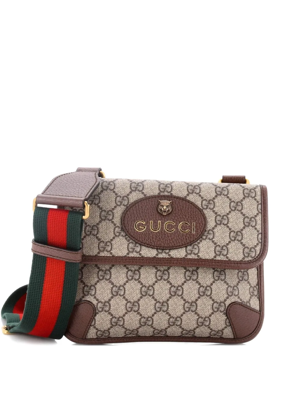 Gucci Pre-Owned Neo Vintage Flap Messenger GG Coated Canvas Small crossbody bag - Marrone