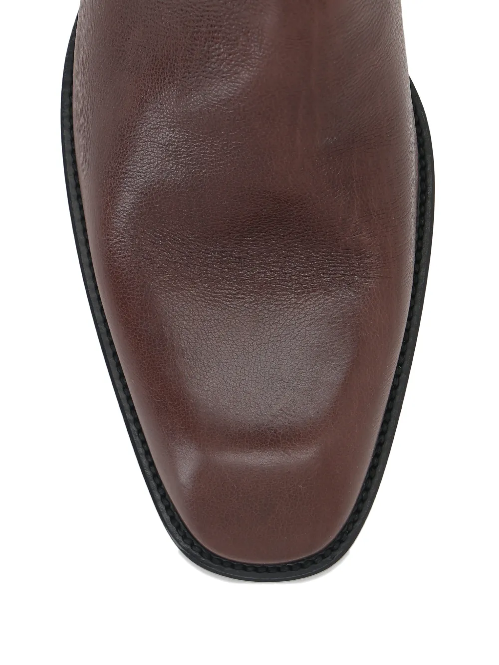 Saint Laurent Leren laarzen met rits Bruin