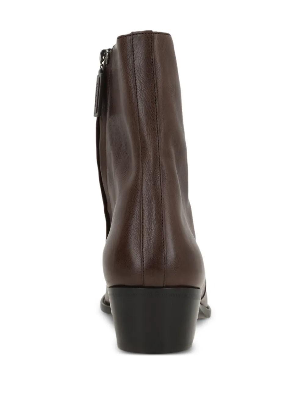 Saint Laurent Zip Leather Boots - Brown 