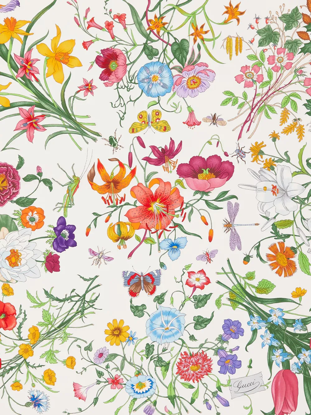 flora-print scarf