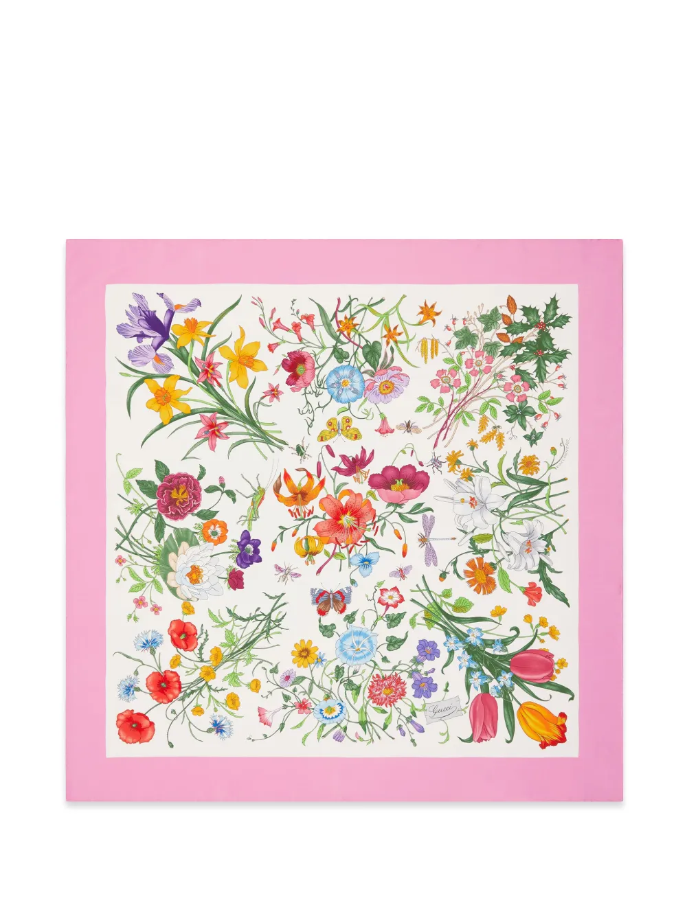 flora-print scarf