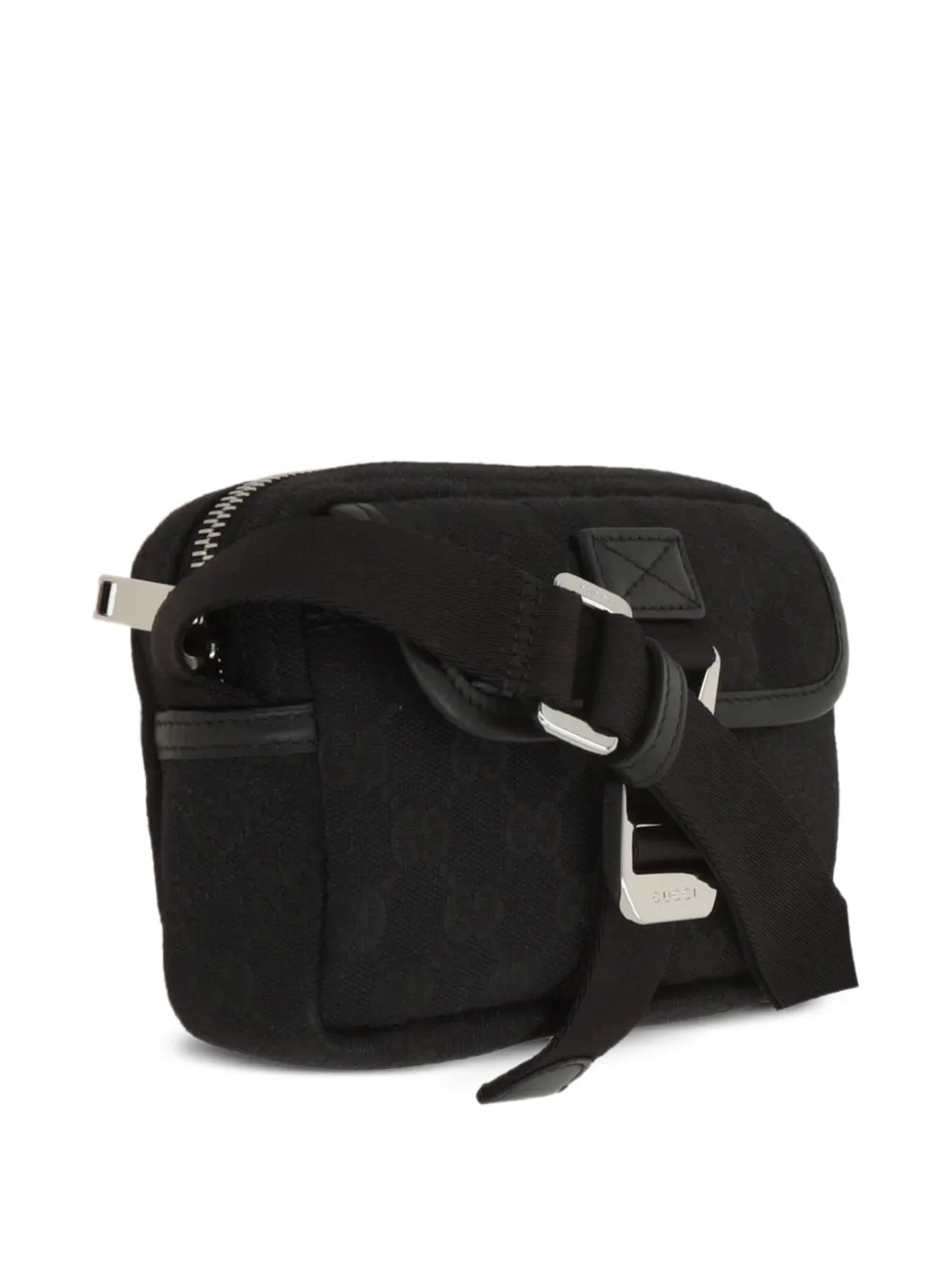  Gucci Buckle Shoulder Bag - Black 