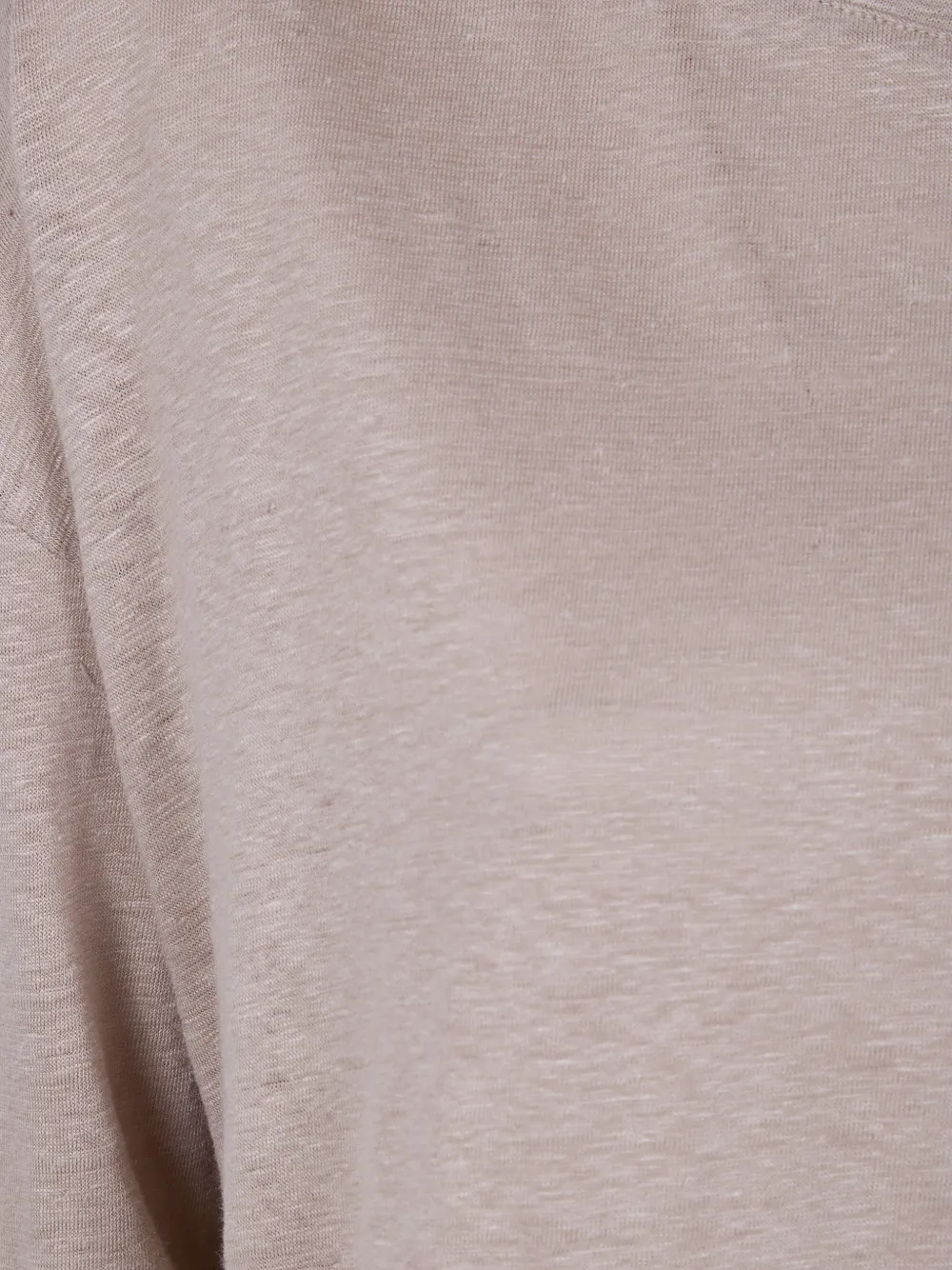 Majestic Filatures T-shirt met cropped mouwen Beige