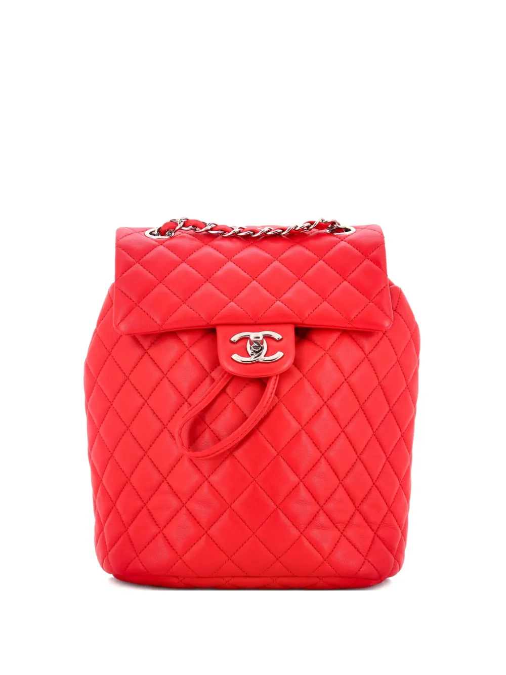 CHANEL Pre-Owned Urban Spirit Quilted Leather Small backpack - Rosso