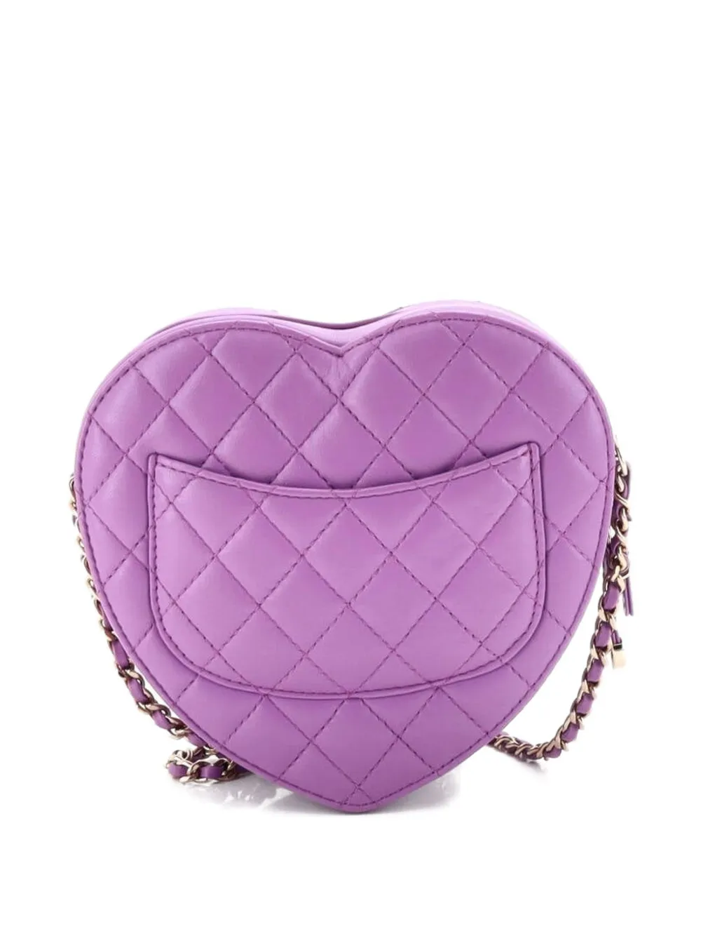 Cc In Love Heart Bag Quilted Lambskin Crossbody Bag