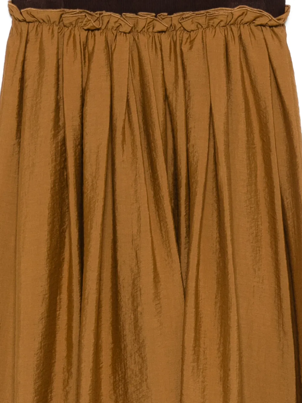 Tela Jupe Froncée à Fermeture Zippée - Marron 