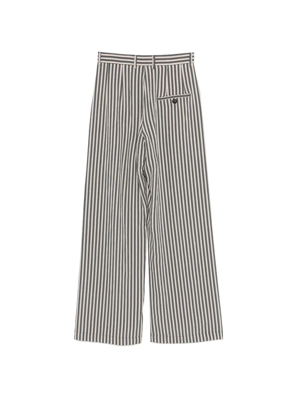 Tela Gestreepte broek met knoopsluiting Grijs